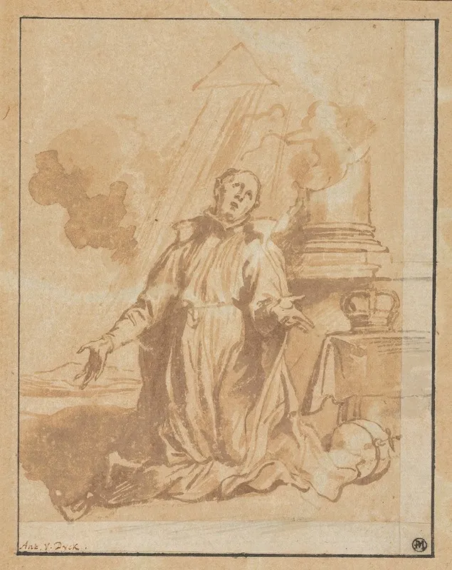 The Blessed Aloysius Gonzaga In Ecstasy Wall Art by Anthony van Dyck - High-Resolution Digital Print