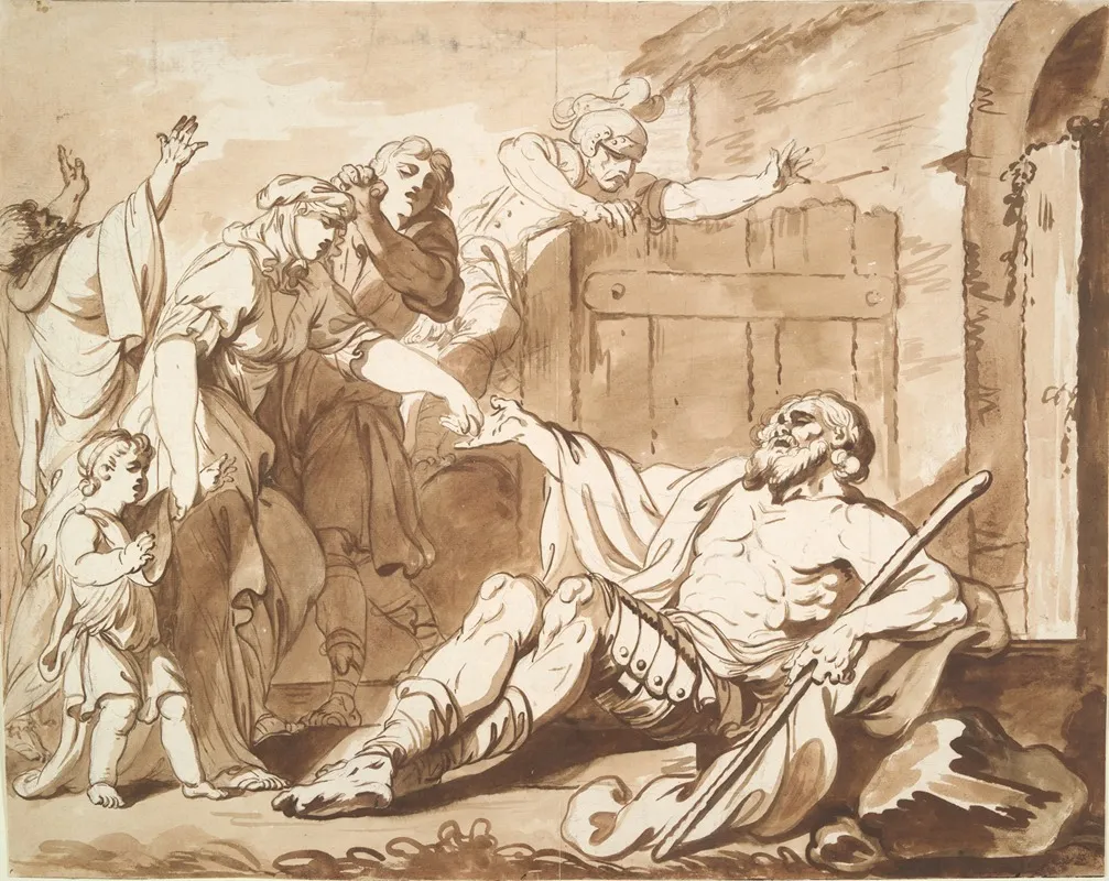 The Blind Belisarius Wall Art by Philippe Louis Parizeau - High-Resolution Digital Print