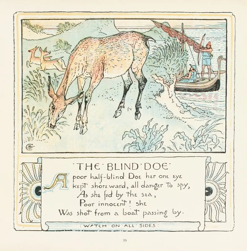 The Blind Doe Wall Art by Walter Crane - High-Resolution Digital Print