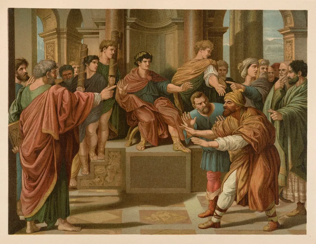 The Blinding Of Theophilus The High Priest Wall Art by Jan Ladislaw Sýkora - High-Resolution Digital Print