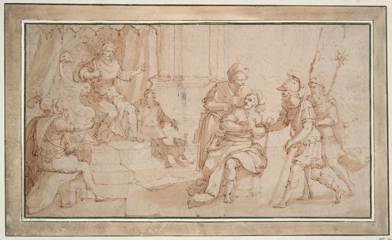 The Blinding Of Zaleucus Of Locri Wall Art by Frans Francken the Younger - High-Resolution Digital Print