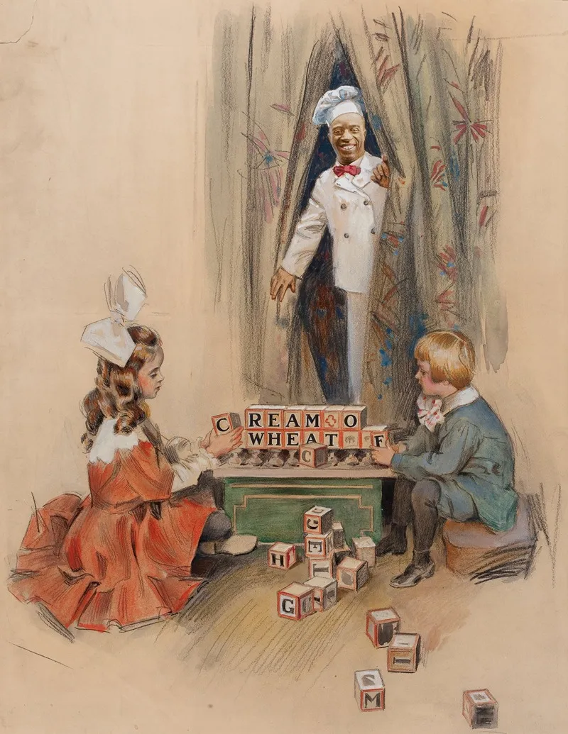 The Blocks Tells The Story Cream Of Wheat Advertisement Wall Art by Otto J. Schneider - High-Resolution Digital Print