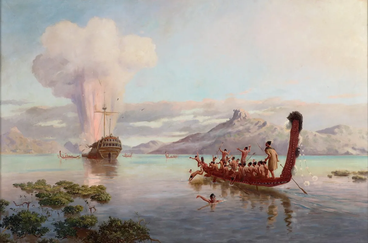 The Blowing Up Of The Boyd Wall Art by Louis John Steele - High-Resolution Digital Print