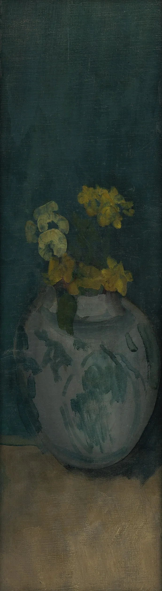 The Blue Girl Fragment Yellow And Blue Wall Art by James Abbott McNeill Whistler - High-Resolution Digital Print