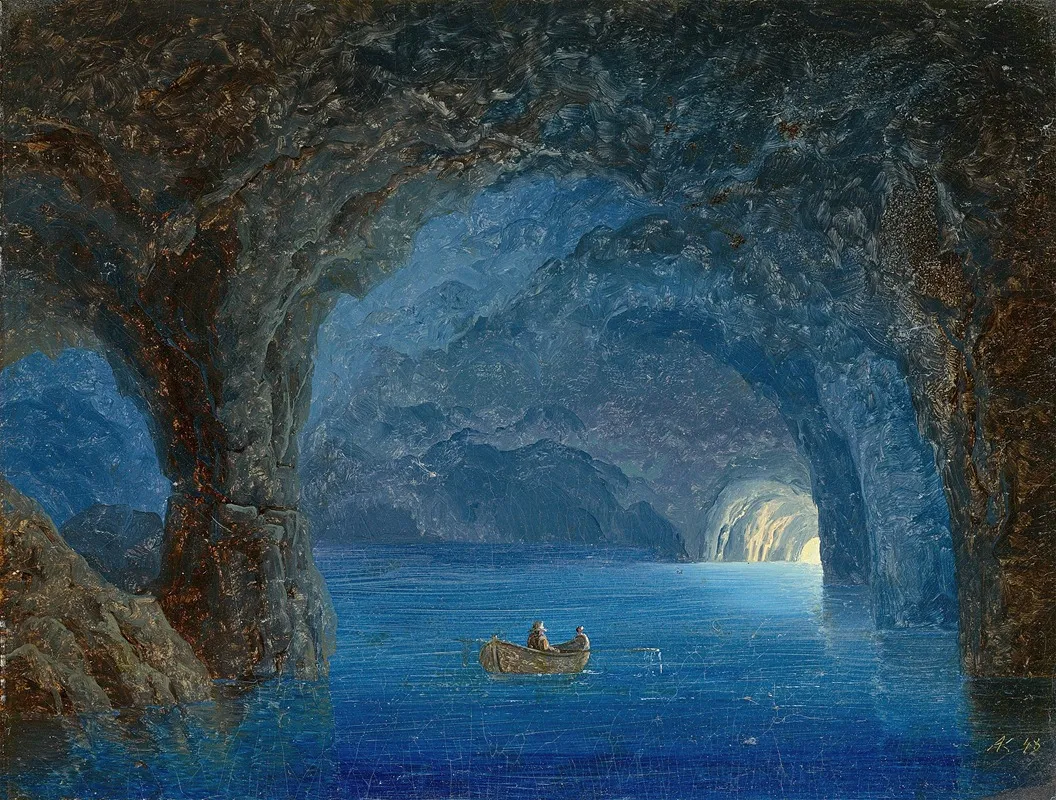 The Blue Grotto Wall Art by August Kopisch - High-Resolution Digital Print