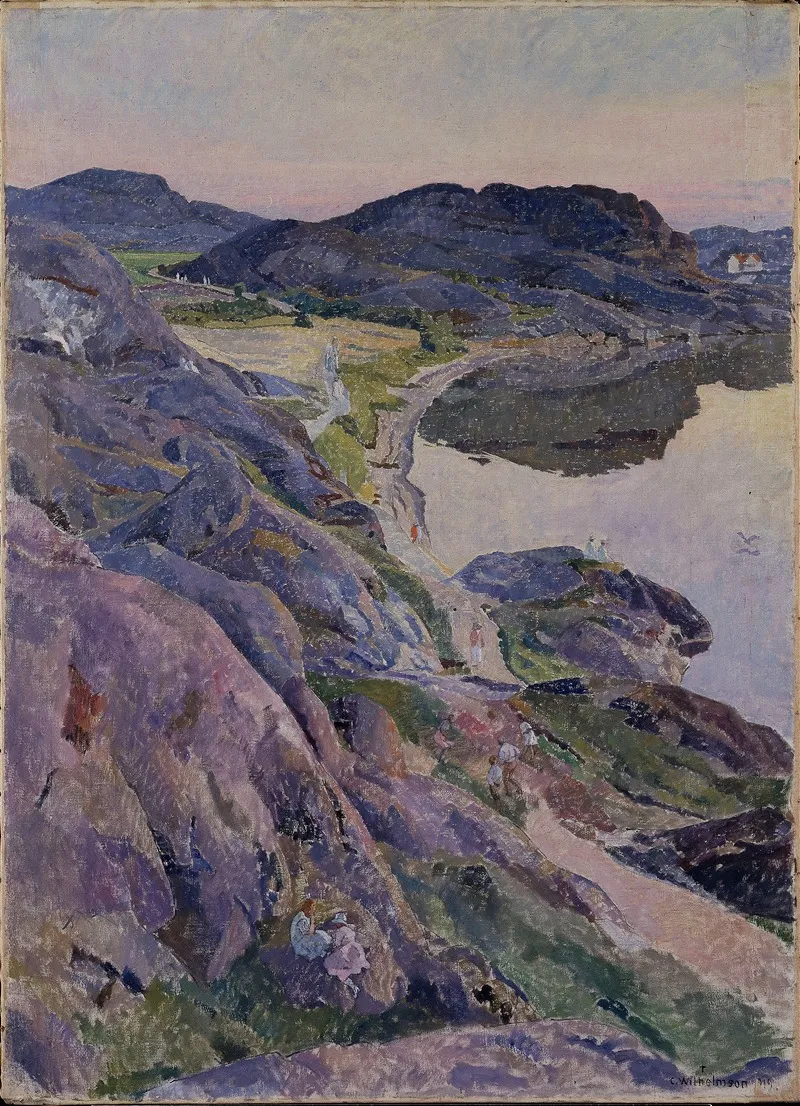 The Bogevik Road Wall Art by Carl Wilhelmson - High-Resolution Digital Print