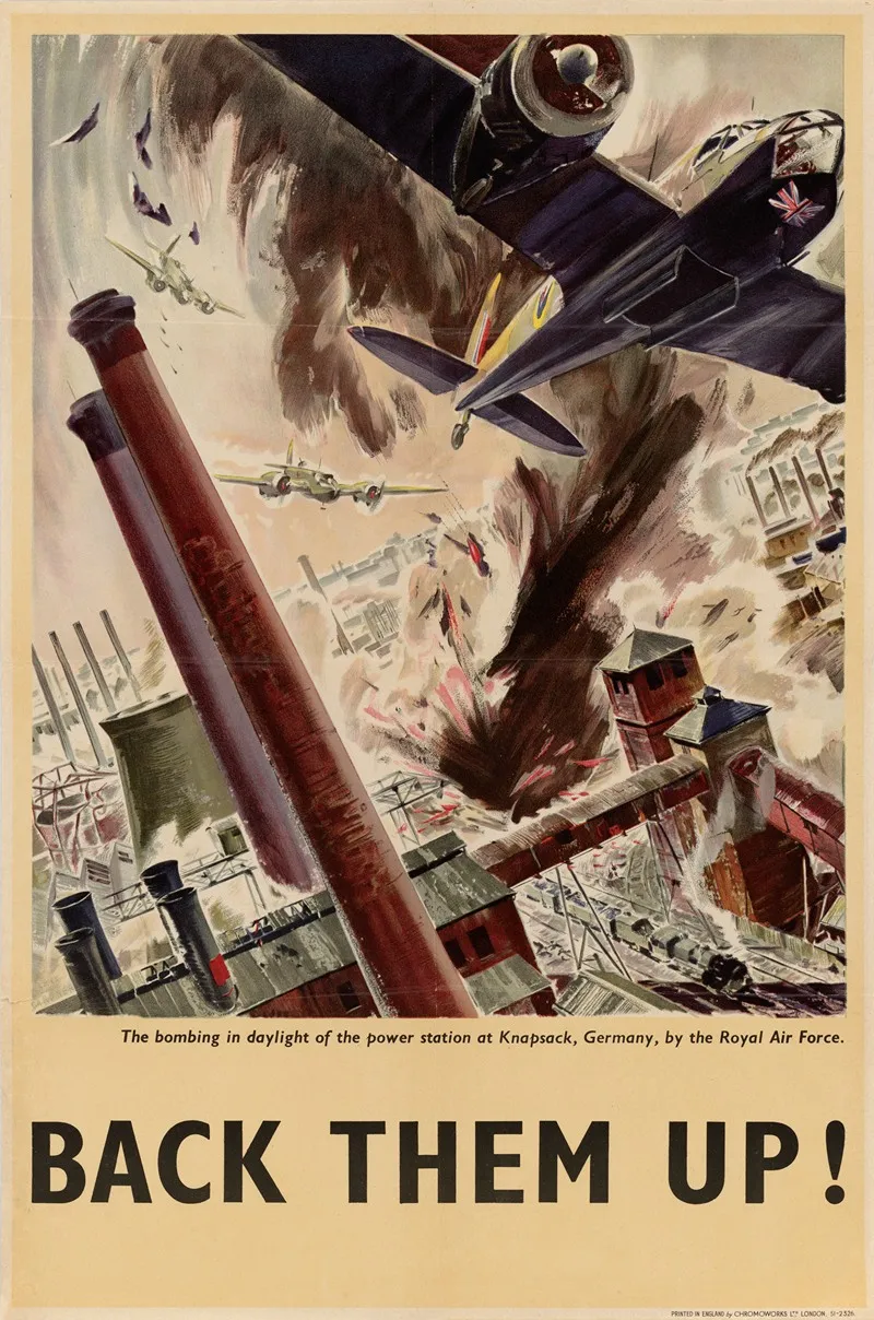 The Bombing In Daylight Of The Power Station At Knapsack Germany By The Royal Air Force Back Them Up