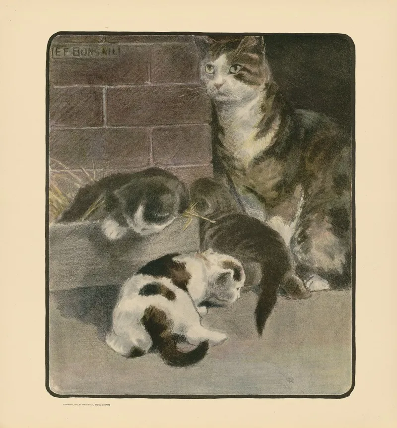 The Book Of The Cat Pl 2 Wall Art by Elizabeth Fearne Bonsall - High-Resolution Digital Print