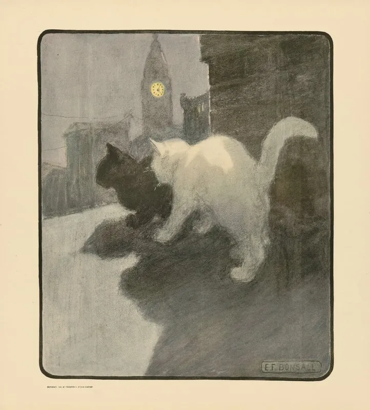The Book Of The Cat Pl 3 Wall Art by Elizabeth Fearne Bonsall - High-Resolution Digital Print
