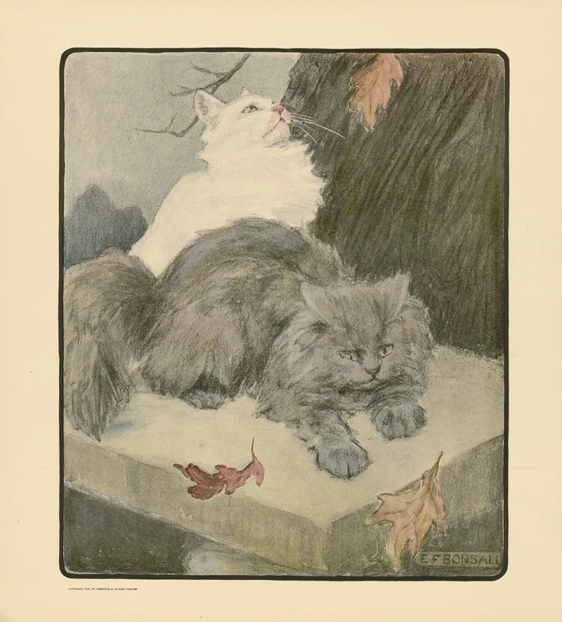 The Book Of The Cat Pl 5 Wall Art by Elizabeth Fearne Bonsall - High-Resolution Digital Print