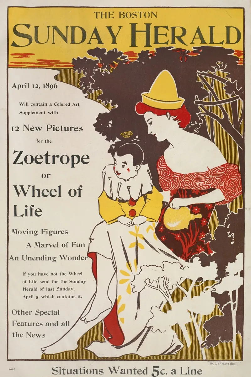 The Boston Sunday Herald April 12 1896 Wall Art by Anonymous - High-Resolution Digital Print