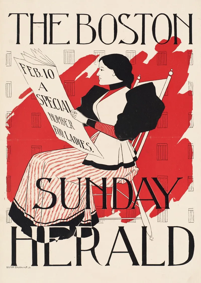 The Boston Sunday Herald Feb 10 A Special Number For Ladies 2 Wall Art by Anonymous - High-Resolution Digital Print