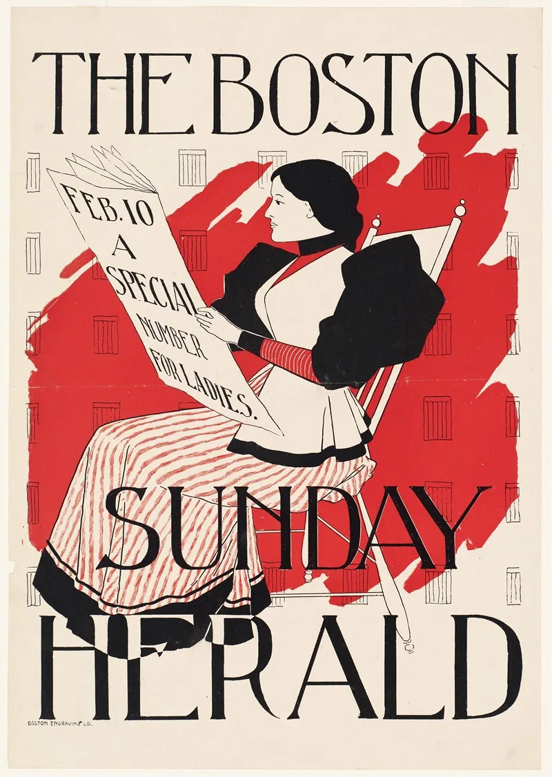 The Boston Sunday Herald Feb 10 A Special Number For Ladies Wall Art by Anonymous - High-Resolution Digital Print