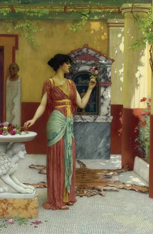The Bouquet 1899 Wall Art by John William Godward - High-Resolution Digital Print