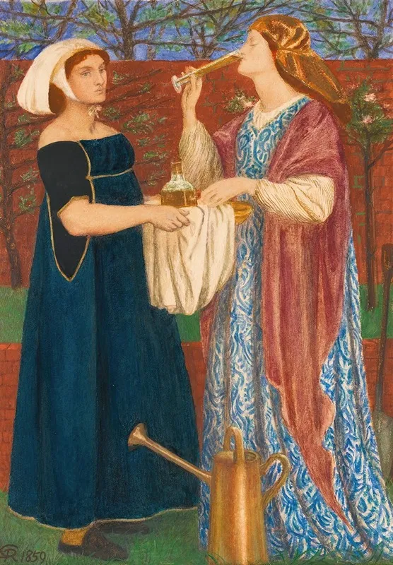 The Bower Garden Wall Art by Dante Gabriel Rossetti - High-Resolution Digital Print