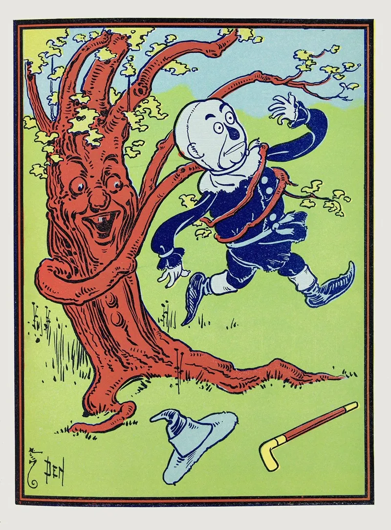 The Branches Bent Down And Twined Around Him Wall Art by William Wallace Denslow - High-Resolution Digital Print