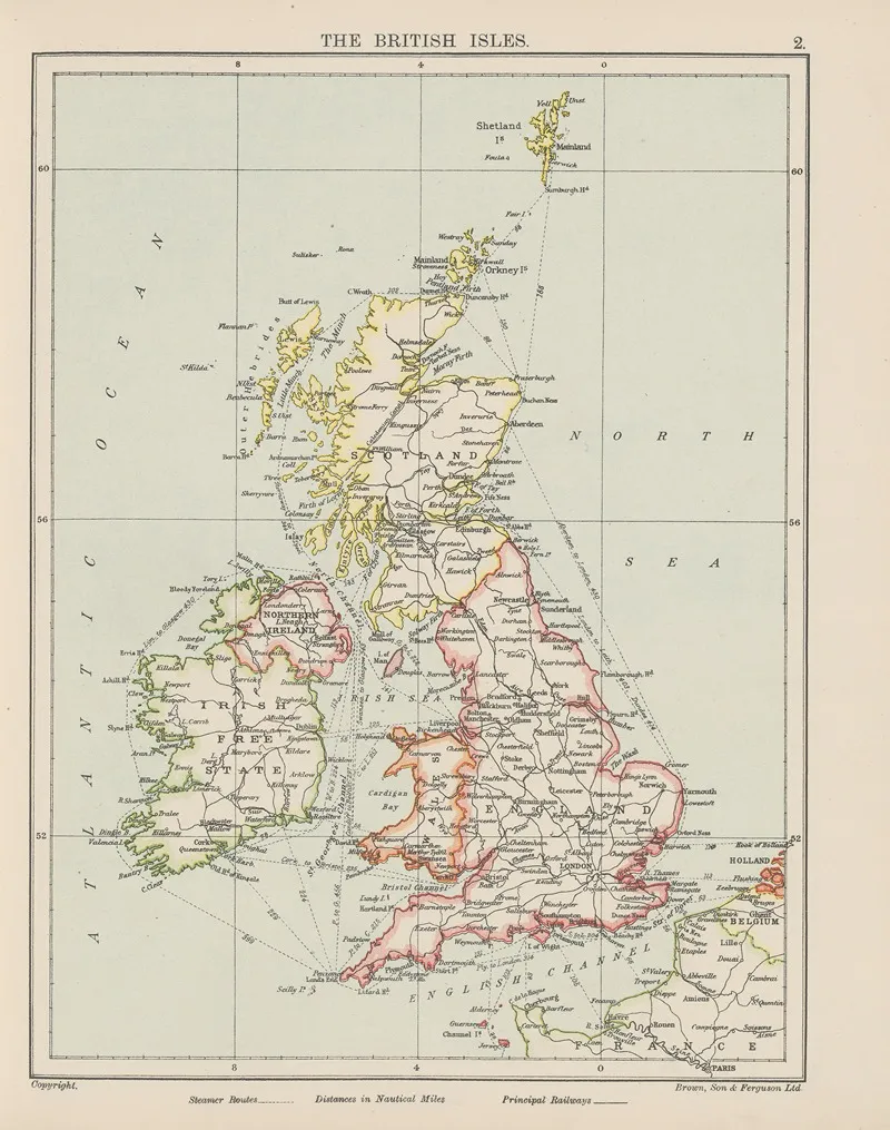 The British Isles Wall Art by Brown, Son &amp; Ferguson Ltd - High-Resolution Digital Print