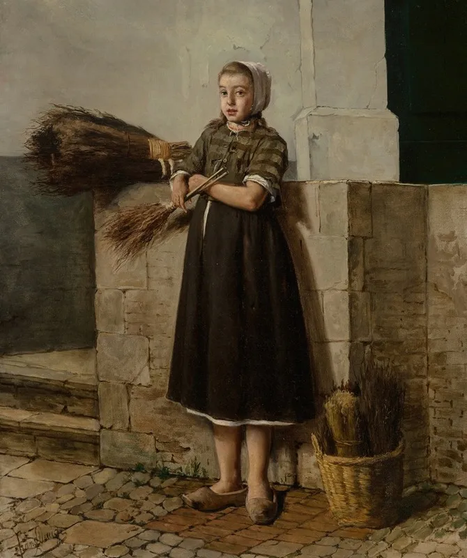 The Brush Seller Wall Art by Franz Dauge - High-Resolution Digital Print
