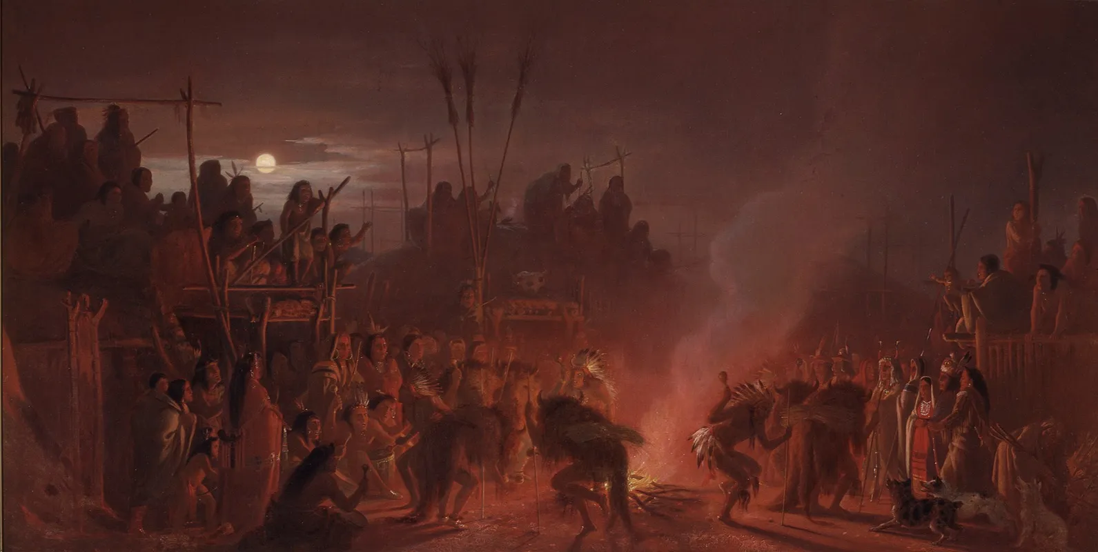 The Buffalo Dance 2 Wall Art by Charles Ferdinand Wimar - High-Resolution Digital Print