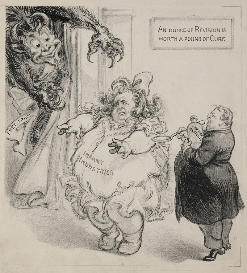 The Bug A Boo Will Get You If You Dont Take This 2 Wall Art by Joseph Ferdinand Keppler - High-Resolution Digital Print