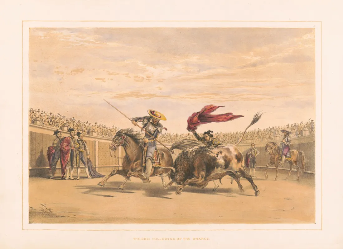 The Bull Following Up The Charge Wall Art by William Henry Lake Price - High-Resolution Digital Print