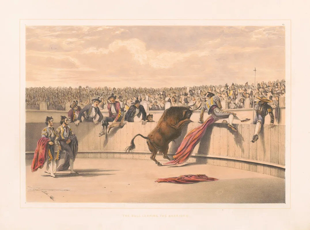 The Bull Leaping The Barriers Wall Art by William Henry Lake Price - High-Resolution Digital Print