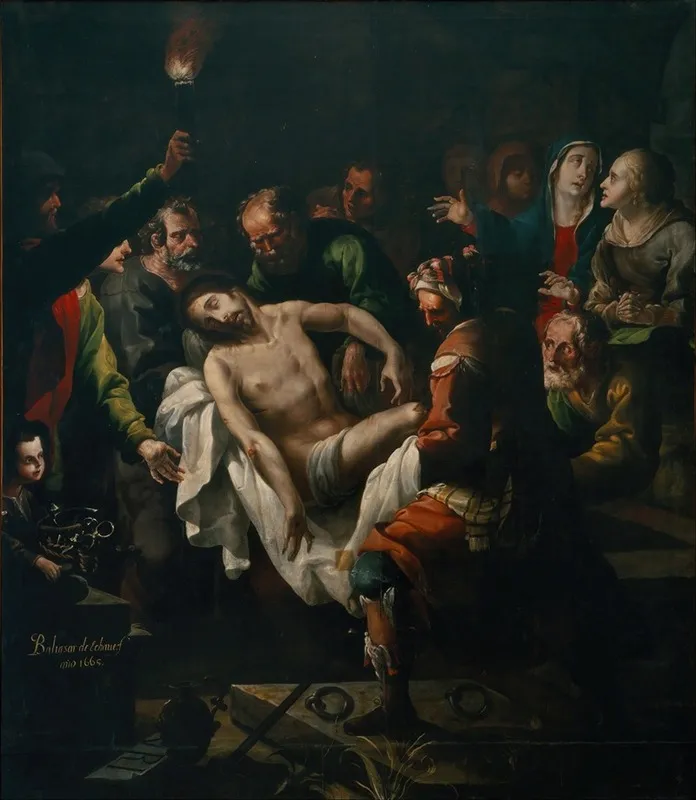 The Burial Of Christ 2 Wall Art by Baltasar de Echave y Rioja - High-Resolution Digital Print
