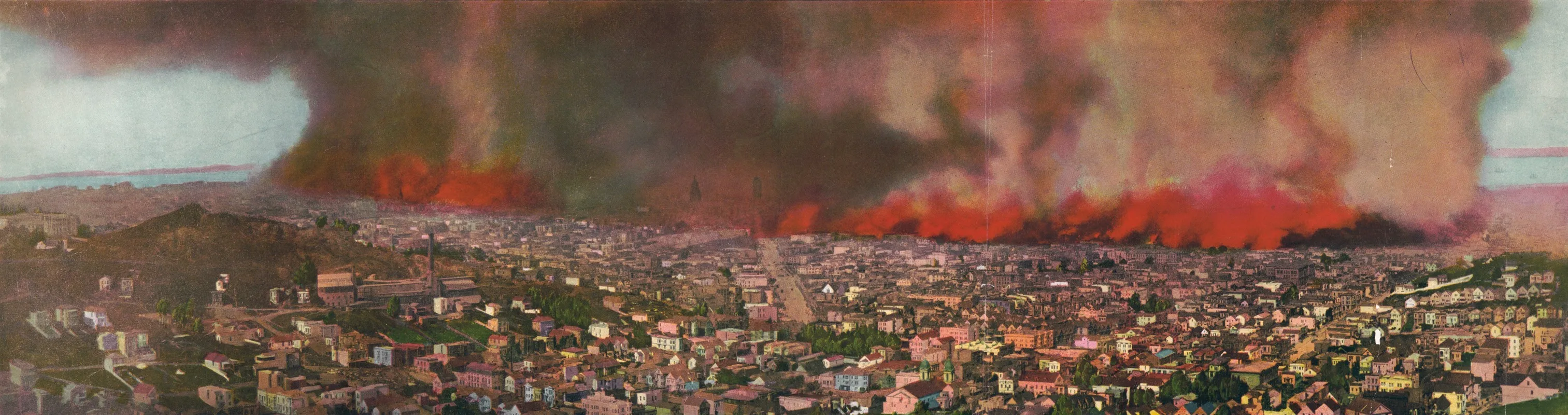 The Burning Of San Francisco Wall Art by Harry Sterling Hooper - High-Resolution Digital Print