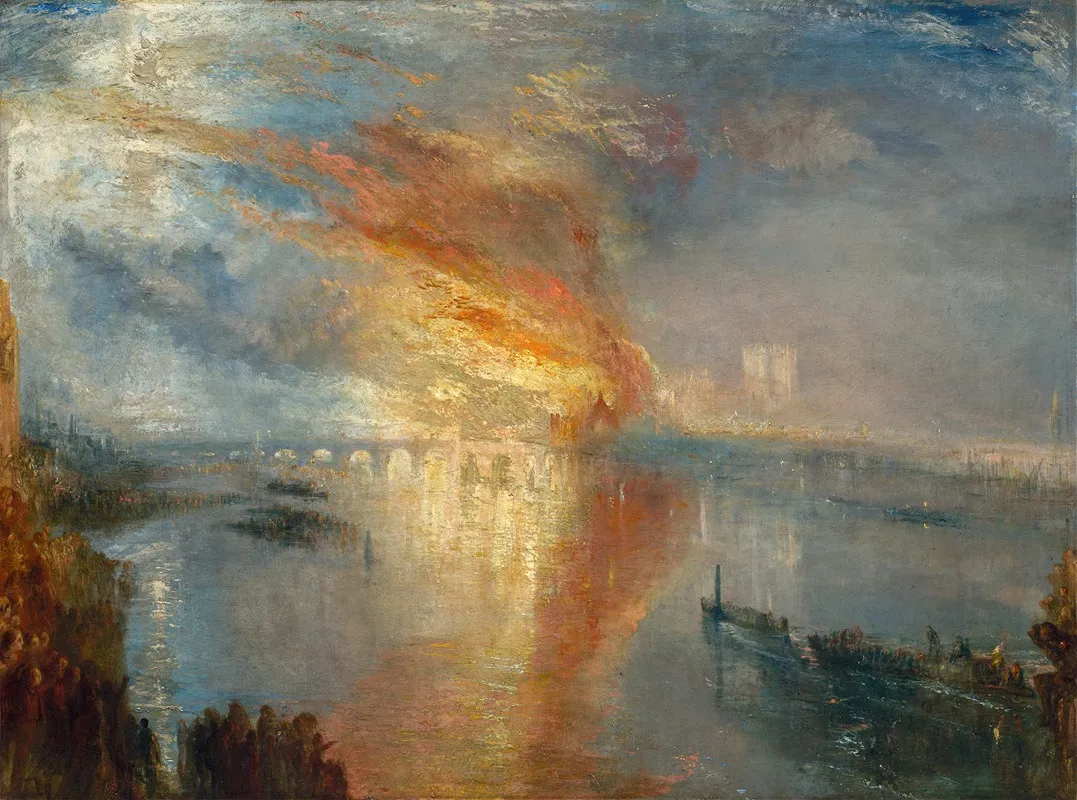 The Burning Of The Houses Of Lords And Commons 16 October 1834 Wall Art by Joseph Mallord William Turner - High-Resolution Digital Print