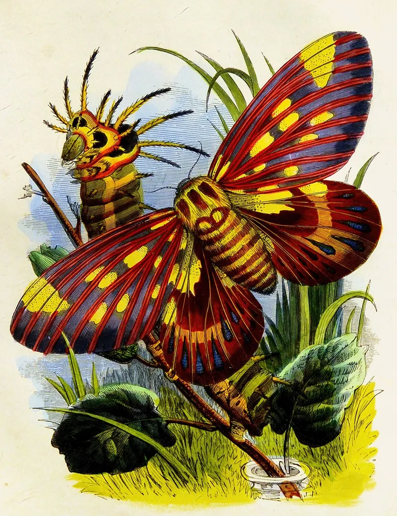 The Butterfly Vivarium Or Insect Home Pl 7 Wall Art by Henry Noel Humphreys - High-Resolution Digital Print