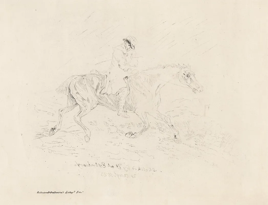 The Cadgers Trot First State Wall Art by Thomas Bewick - High-Resolution Digital Print