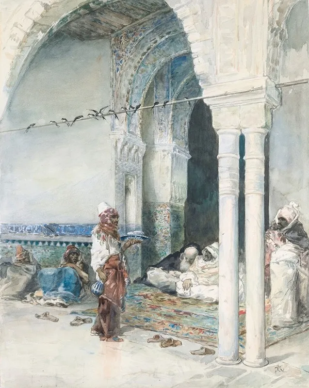 The Cafe Of The Swallows Wall Art by Mariano Fortuny Marsal - High-Resolution Digital Print