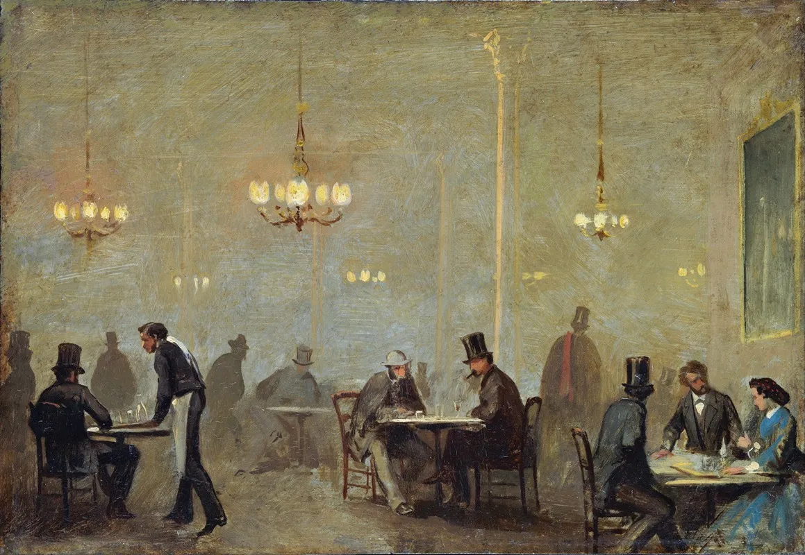 The Cafe Wall Art by Ricardo Balaca - High-Resolution Digital Print