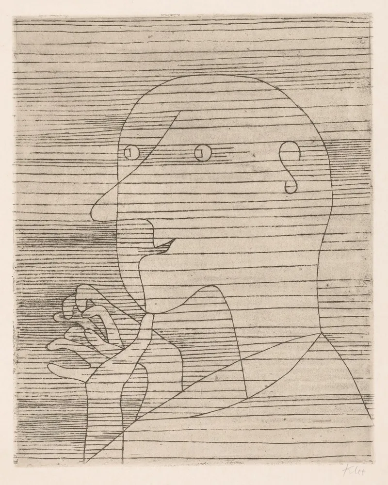 The Calculating Old Man Wall Art by Paul Klee - High-Resolution Digital Print