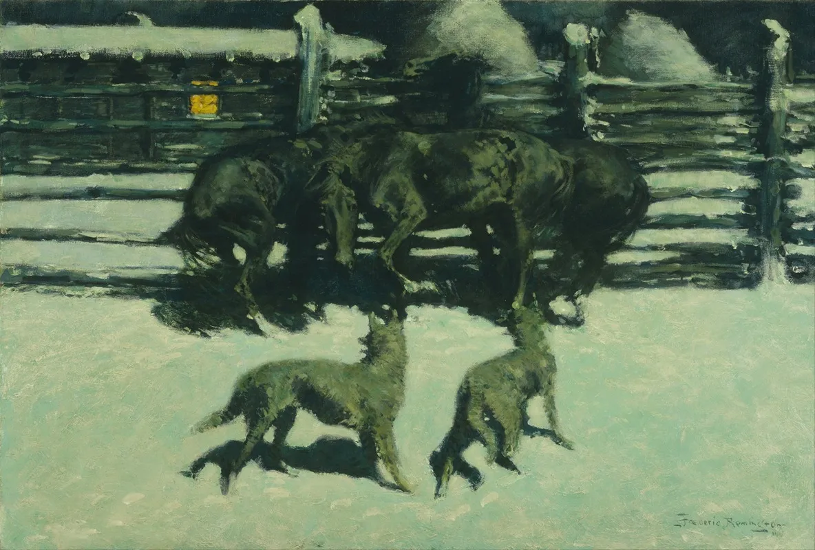 The Call For Help Wall Art by Frederic Remington - High-Resolution Digital Print