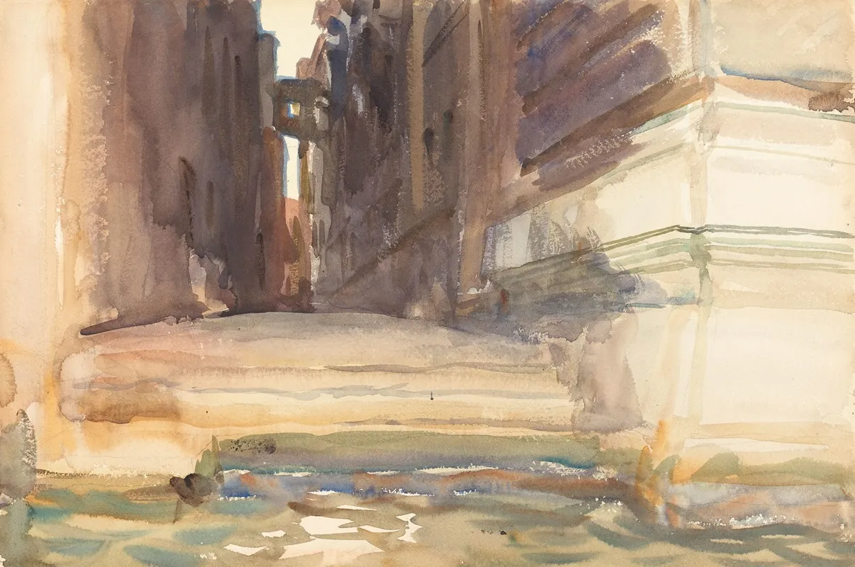 The Calle Della Rosa With The Monte Di Pietavenice Wall Art by John Singer Sargent - High-Resolution Digital Print
