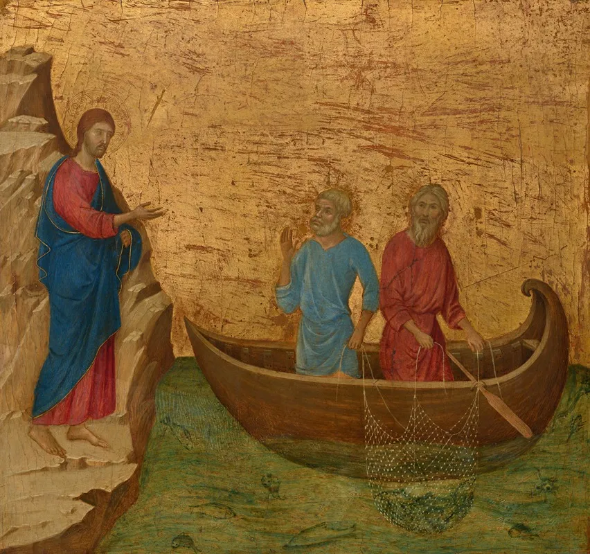 The Calling Of The Apostles Peter And Andrew Wall Art by Duccio di Buoninsegna - High-Resolution Digital Print