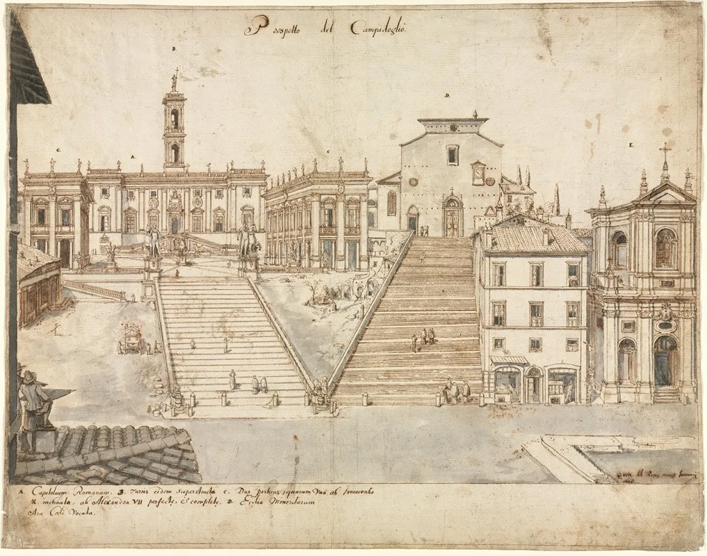 The Campidoglio Wall Art by Lievin Cruyl - High-Resolution Digital Print