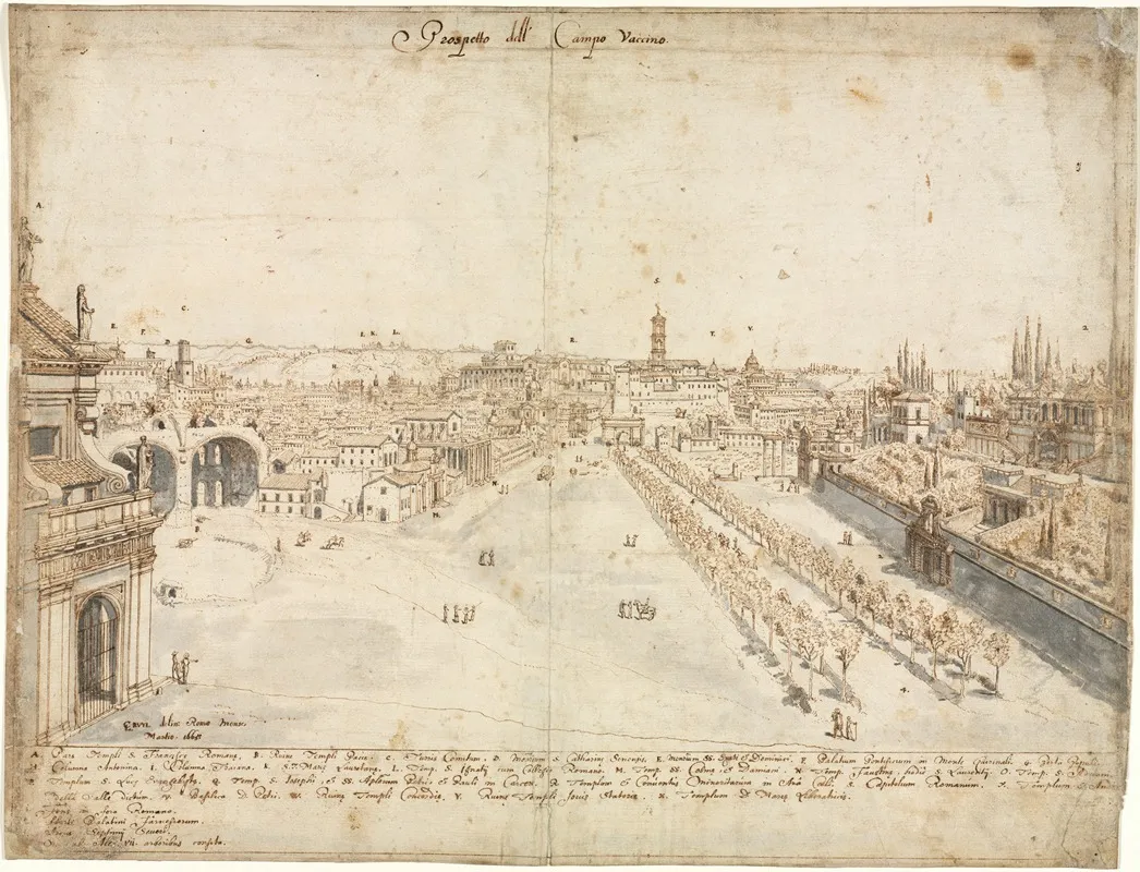 The Campo Vaccino The Roman Forum Wall Art by Lievin Cruyl - High-Resolution Digital Print