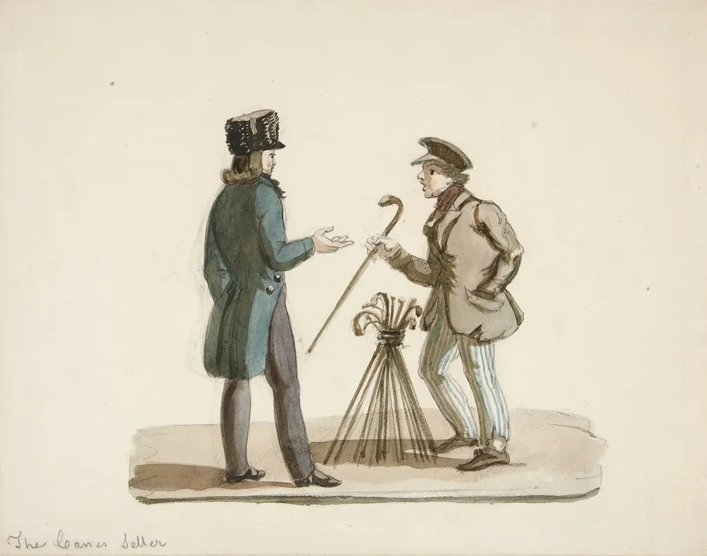 The Cane Seller Wall Art by Nicolino Calyo - High-Resolution Digital Print