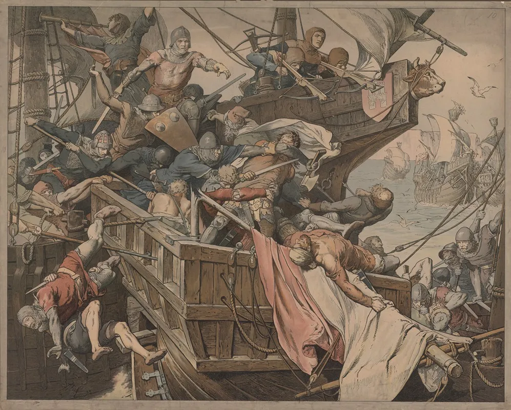 The Capture Of Klaus Stortebecker Wall Art by Alexander Zick - High-Resolution Digital Print