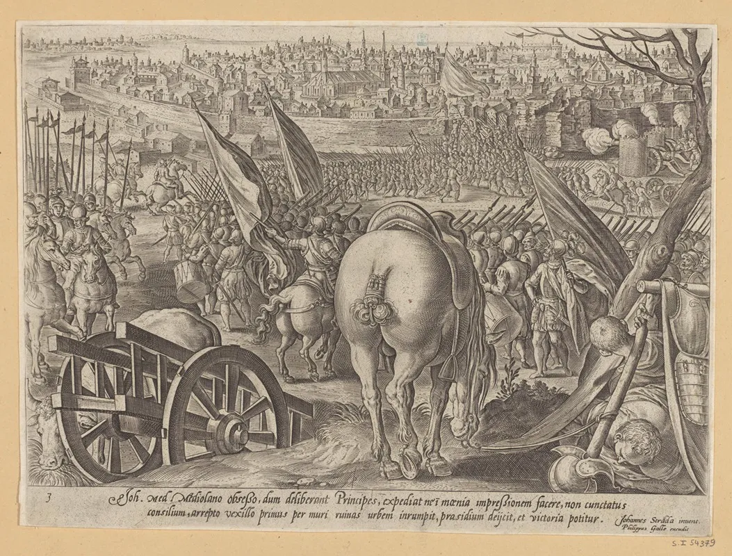 The Capture Of Milan Wall Art by Stradanus - High-Resolution Digital Print