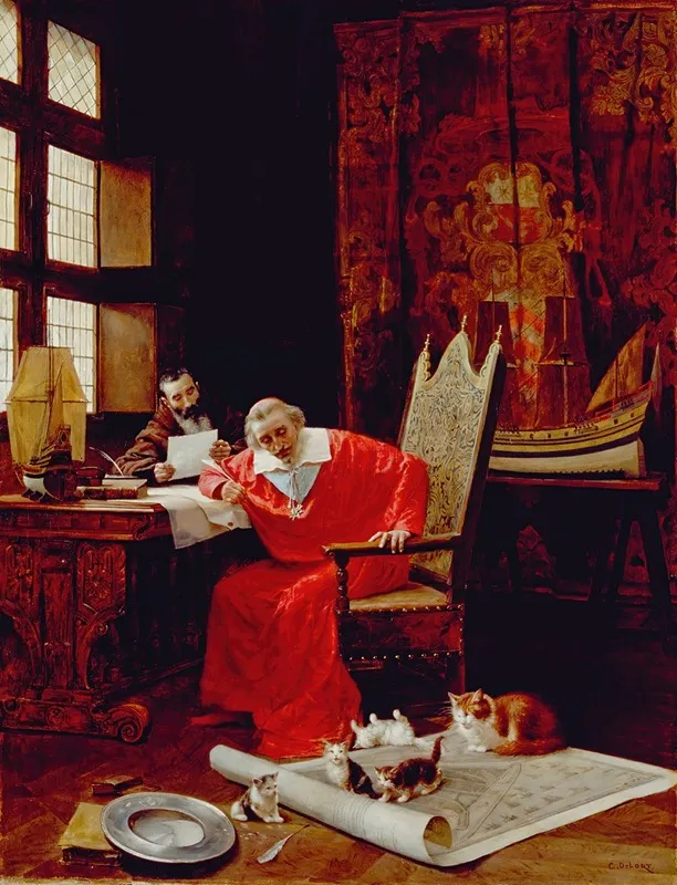 The Cardinals Leisure Wall Art by Charles Edouard Delort - High-Resolution Digital Print