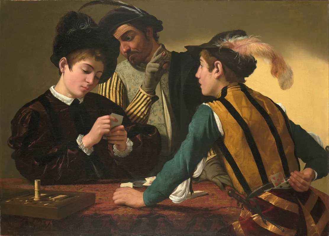 The Cardsharps Wall Art by Caravaggio - High-Resolution Digital Print