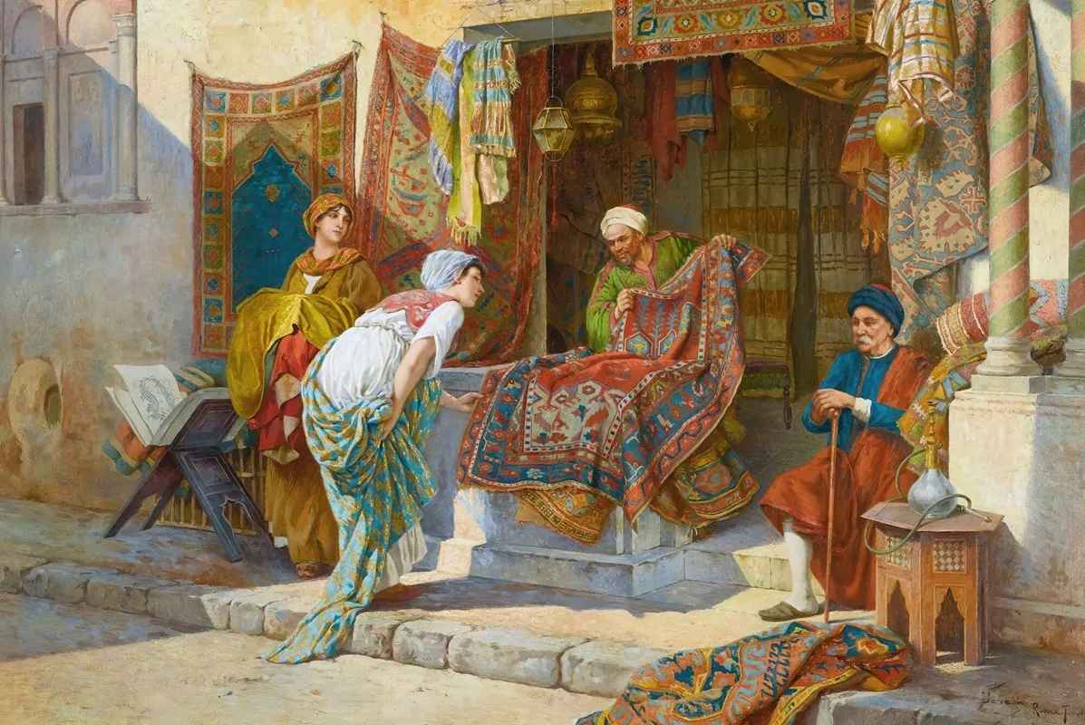 The Carpet Merchant 4 Wall Art by Francesco Ballesio - High-Resolution Digital Print