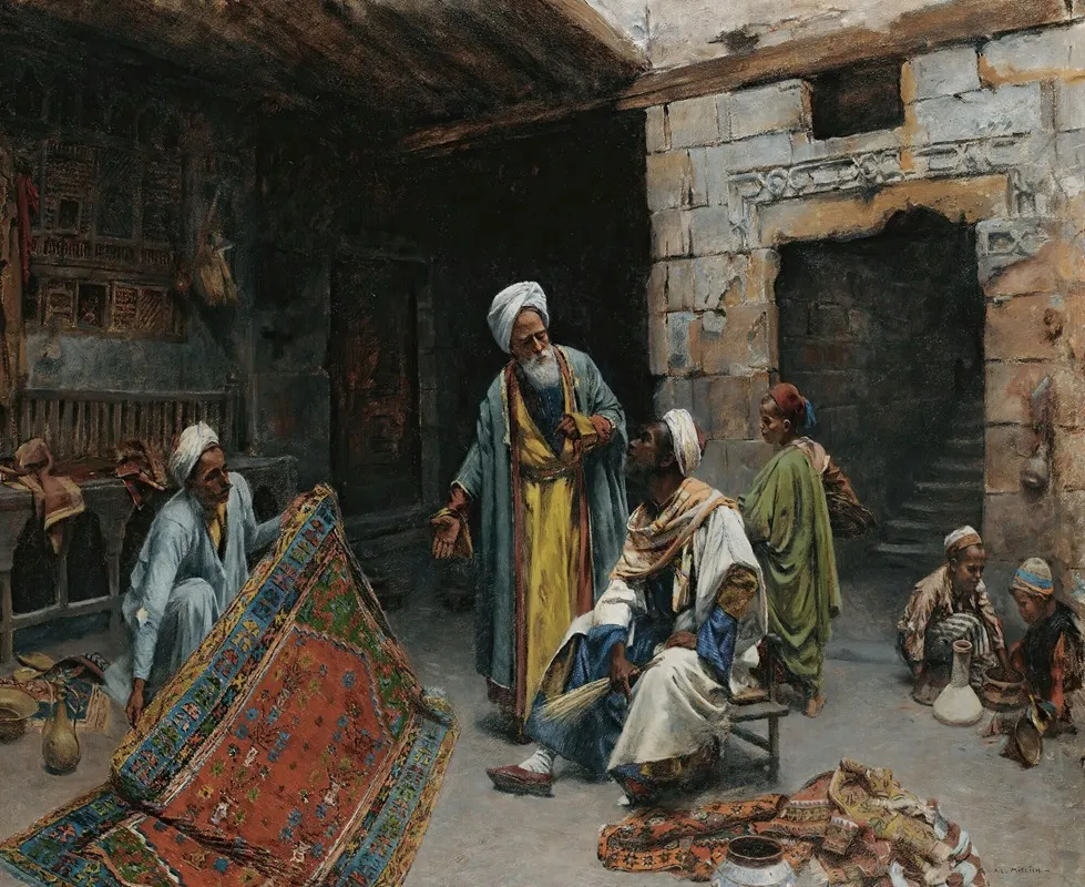 The Carpet Merchant 5 Wall Art by Alphons Leopold Mielich - High-Resolution Digital Print