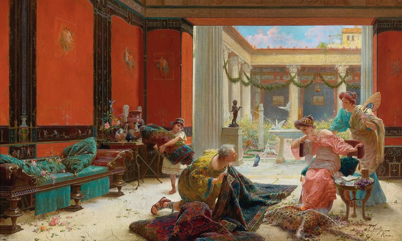 The Carpet Seller Wall Art by Ettore Forti - High-Resolution Digital Print