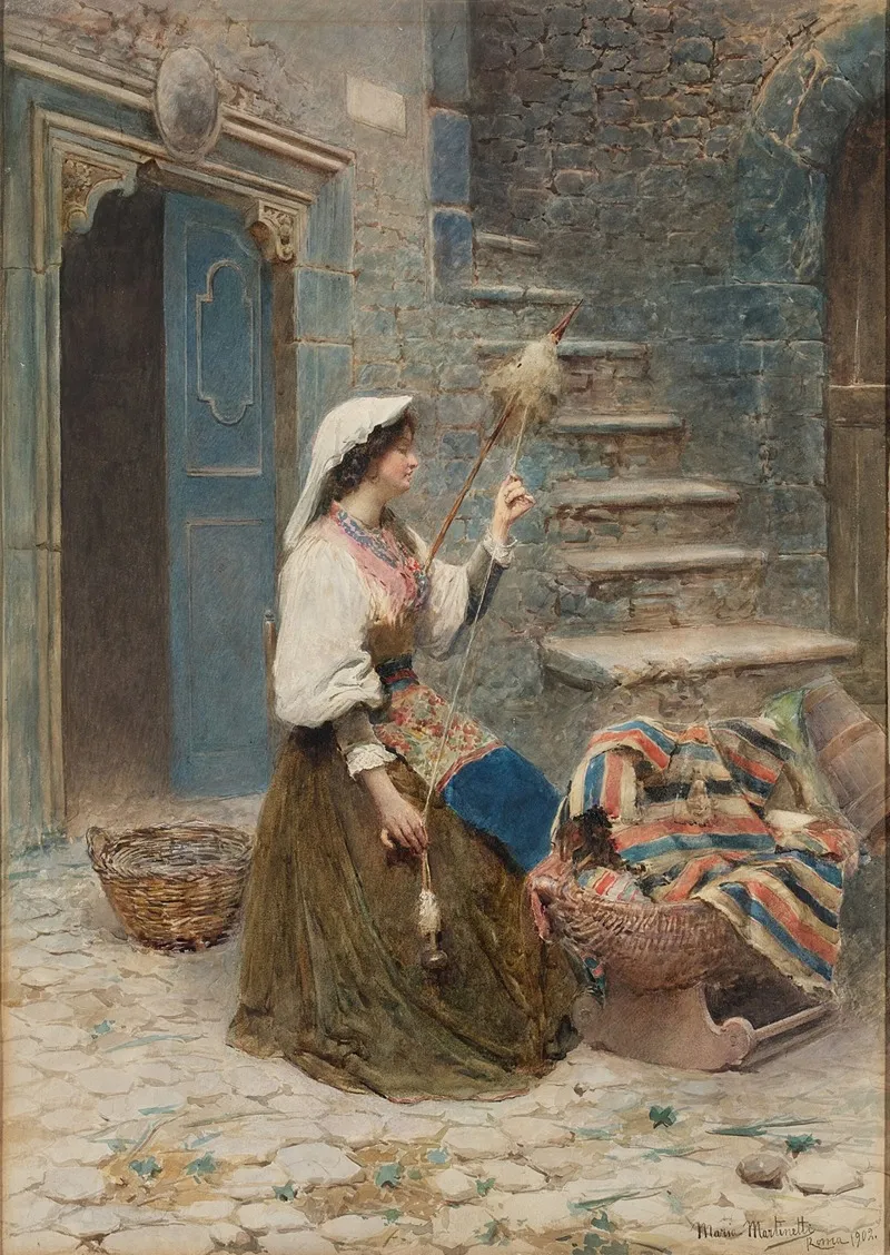 The Carpet Weaver Wall Art by Maria Martinetti - High-Resolution Digital Print