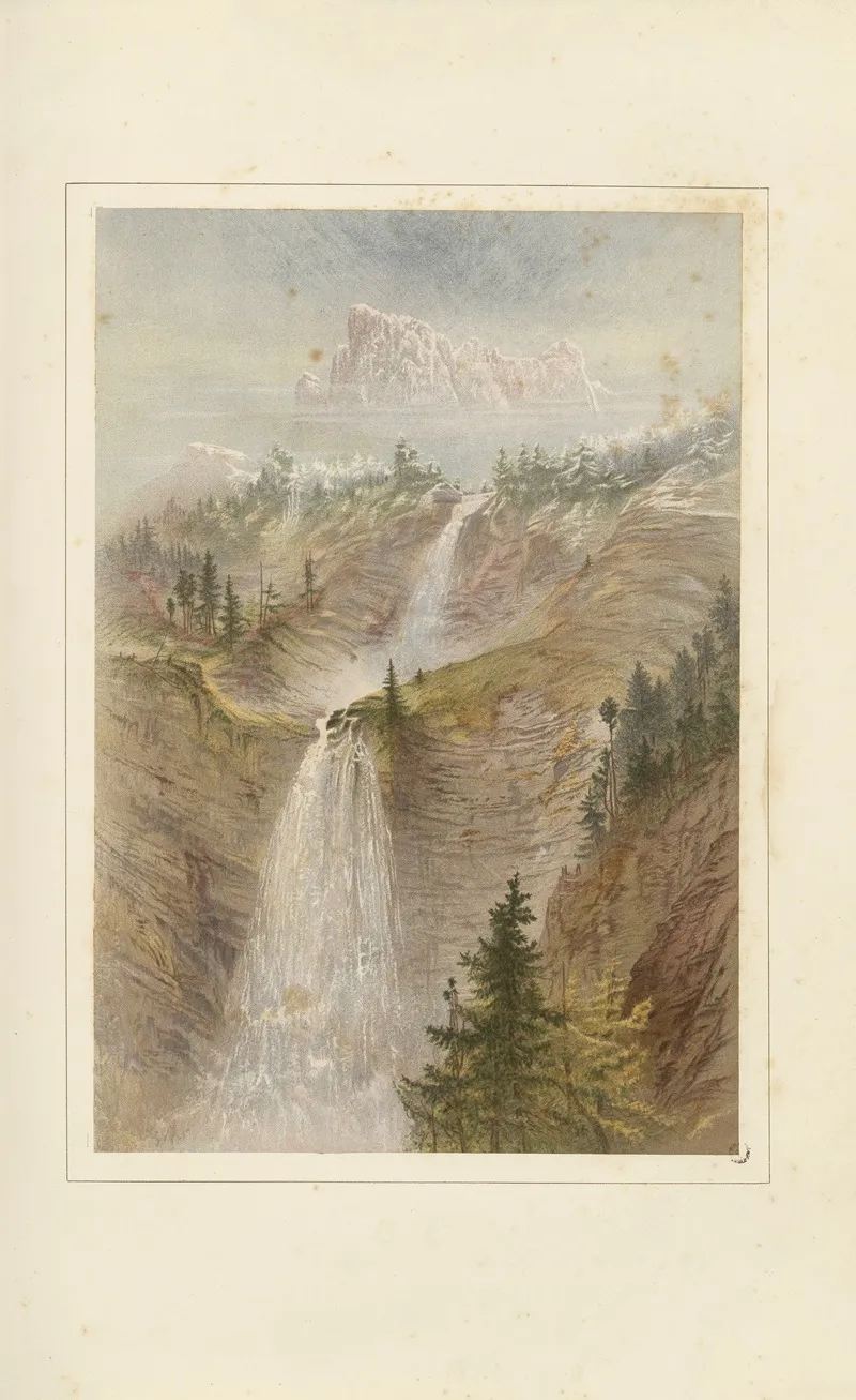 The Cascade De Roget And The Pointe De Salles