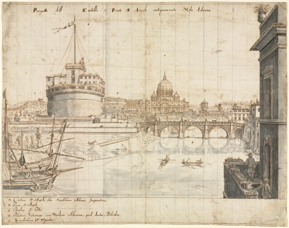 The Castel Santangelo Wall Art by Lievin Cruyl - High-Resolution Digital Print